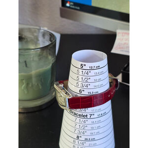 Women's HILLARD&HANSON One Size Red Silver Watch